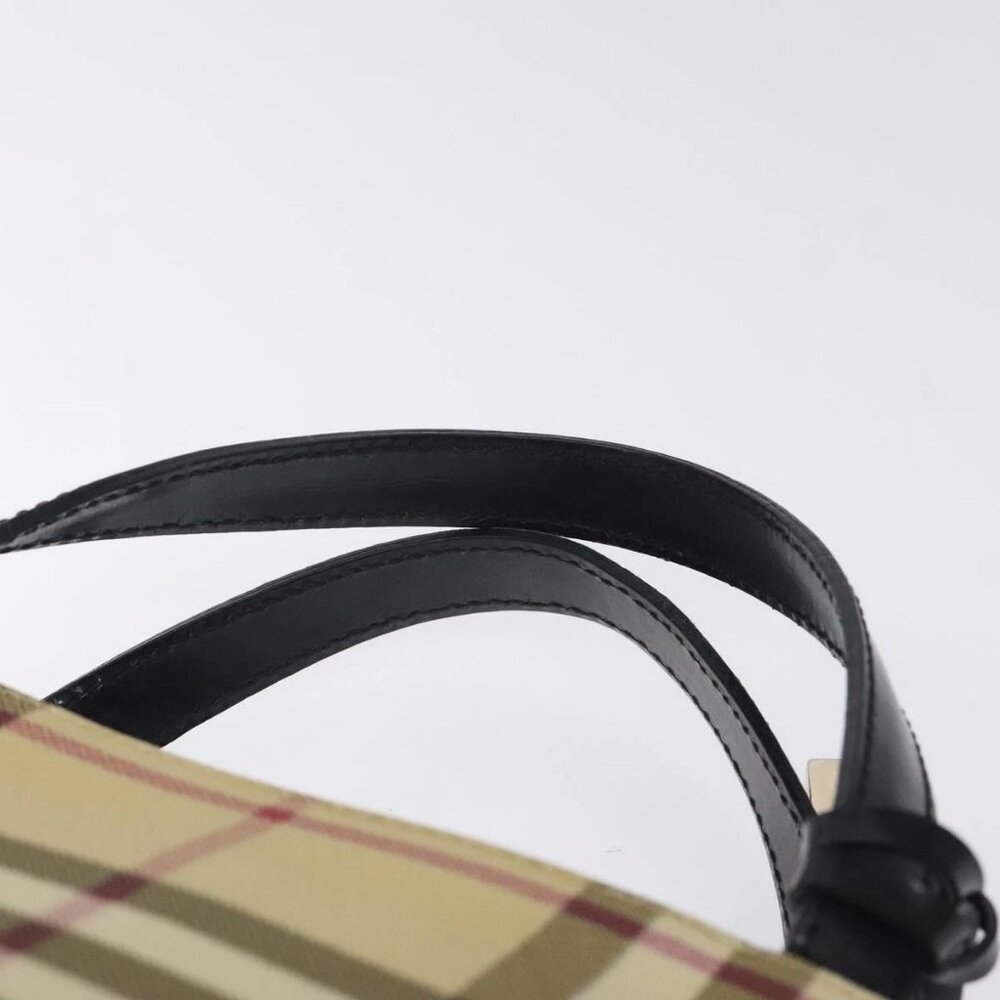 BURBERRY Nova Check Hand Bag PVC Beige Auth 120970 - Picture 9 of 16